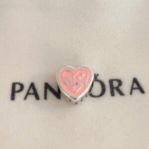 Pandora Girl Gang Heart Charm Sterling Silver Bead